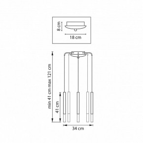 Подвесная люстра Lightstar Tubo L5T747133 в Игриме - igrim.ok-mebel.com | фото 3