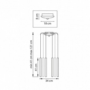 Подвесная люстра Lightstar Tubo L8T747247 в Игриме - igrim.ok-mebel.com | фото 3