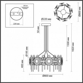 Подвесная люстра Odeon Light Magnet 5407/92L в Игриме - igrim.ok-mebel.com | фото 6
