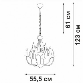 Подвесная люстра Vitaluce V1863 V1863-8/9 в Игриме - igrim.ok-mebel.com | фото 3