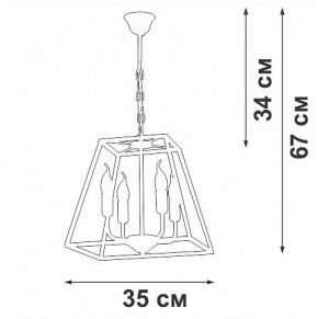 Подвесная люстра Vitaluce V4237 V4237-0/4 в Игриме - igrim.ok-mebel.com | фото 3