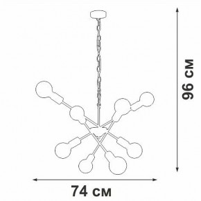 Подвесная люстра Vitaluce V4750 V4750-0/8 в Игриме - igrim.ok-mebel.com | фото 5