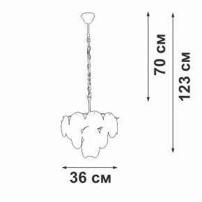 Подвесная люстра Vitaluce V5888 V5888-8/7 в Игриме - igrim.ok-mebel.com | фото 3