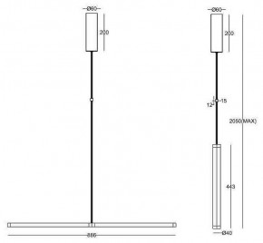 Подвесной светильник Maytoni Supersymmetry P096PL-L11BK в Игриме - igrim.ok-mebel.com | фото 7