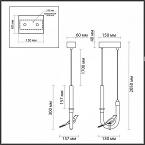 Подвесной светильник Odeon Light Lark 5431/2L в Игриме - igrim.ok-mebel.com | фото 5