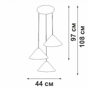 Подвесной светильник Vitaluce V3093 V3093-0/3S в Игриме - igrim.ok-mebel.com | фото 2
