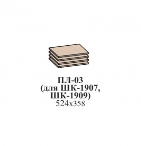 Полки ЭЙМИ ПЛ-03 (для ШК-1907, ШК-1909) Рэд фокс в Игриме - igrim.ok-mebel.com | фото