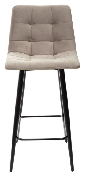 Полубарный стул CHILLI-QB латте #25, велюр / черный каркас (H=66cm) М-City в Игриме - igrim.ok-mebel.com | фото