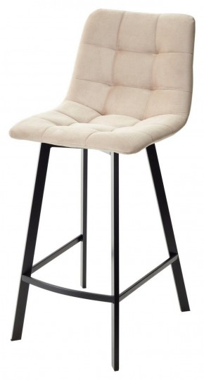 Полубарный стул CHILLI-QB SQUARE бежевый #5, велюр / черный каркас (H=66cm) М-City в Игриме - igrim.ok-mebel.com | фото