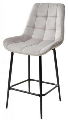 Полубарный стул ХОФМАН, цвет H-09 Светло-серый, велюр / черный каркас H=63cm М-City в Игриме - igrim.ok-mebel.com | фото