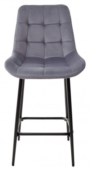 Полубарный стул ХОФМАН, цвет H-14 Серый, велюр / черный каркас H=63cm М-City в Игриме - igrim.ok-mebel.com | фото 7