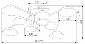 Потолочная люстра Eurosvet Ripple 50389 LED латунь в Игриме - igrim.ok-mebel.com | фото 5