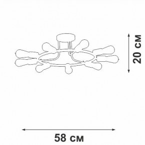 Потолочная люстра Vitaluce V3797 V3797-1/9PL в Игриме - igrim.ok-mebel.com | фото 2