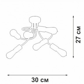 Потолочная люстра Vitaluce V3928 V3928-1/6PL в Игриме - igrim.ok-mebel.com | фото 4
