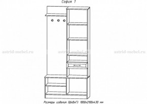 Прихожая София 1 в Игриме - igrim.ok-mebel.com | фото 2