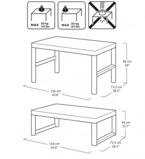 Раскладной стол Лион с регулируемой высотой столешницы (Lyon rattan table) графит (h400/650) в Игриме - igrim.ok-mebel.com | фото 3