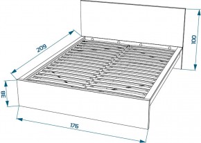 S00968 Варма Сэнг 160 кровать 176х208х100/38, белый в Игриме - igrim.ok-mebel.com | фото 3