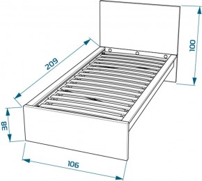 S01033 Варма Сэнг 90 кровать, 106х208х100/38, белый в Игриме - igrim.ok-mebel.com | фото 3