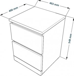 S01040 Варма 2 комод 40х54х40, серый в Игриме - igrim.ok-mebel.com | фото 3