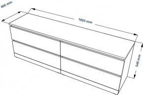 S01071 Варма 4Д комод 160х54х40, серый в Игриме - igrim.ok-mebel.com | фото 3