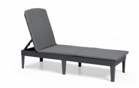 Шезлонг Джайпур с матрасом (Jaipur Sun lounger (with cushion)) графит в Игриме - igrim.ok-mebel.com | фото