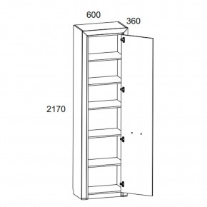 Шкаф 1D, OLIVIA, цвет вудлайн крем/дуб анкона в Игриме - igrim.ok-mebel.com | фото 2