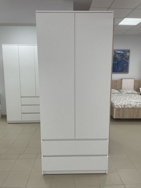 Шкаф 2-ств. с 2 ящиками "Бьянко" в Игриме - igrim.ok-mebel.com | фото 3