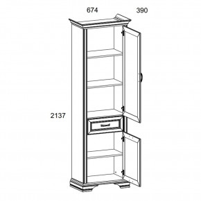 Шкаф 2D1S, MONAKO, цвет Сосна винтаж/дуб анкона в Игриме - igrim.ok-mebel.com | фото 3