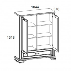 Шкаф 2D1SL, MONAKO, цвет Сосна винтаж/дуб анкона в Игриме - igrim.ok-mebel.com | фото 3