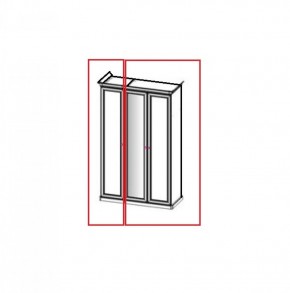 Шкаф 3-х створчатый (2+1) с зеркалом Афина (Крем корень) в Игриме - igrim.ok-mebel.com | фото 2