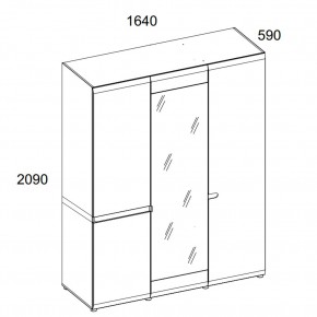 Шкаф 3D/TYP 22A, LINATE ,цвет белый/сонома трюфель в Игриме - igrim.ok-mebel.com | фото 2