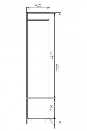 Шкаф для Одежды ЭШ1-РП-19-4 (ручка профильная) серия "Экон" в Игриме - igrim.ok-mebel.com | фото 2