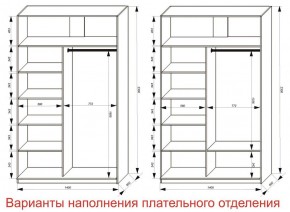 Шкаф-купе 1400 серии SOFT D6+D4+B2+PL2 (2 ящика+1штанга+1 полка) профиль «Капучино» в Игриме - igrim.ok-mebel.com | фото 8