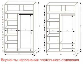 Шкаф-купе 1400 серии SOFT D6+D6+B2+PL3 (2 ящика+2штанги) профиль «Капучино» в Игриме - igrim.ok-mebel.com | фото 7