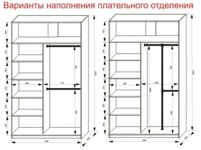 Шкаф-купе 1400 серии SOFT D8+D2+B2+PL4 (2 ящика+F обр.штанга) профиль «Графит» в Игриме - igrim.ok-mebel.com | фото 7