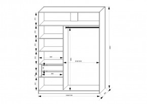 Шкаф-купе 1500 серии NEW CLASSIC K3+K3+B2+PL1 (2 ящика+1 штанга) профиль «Капучино» в Игриме - igrim.ok-mebel.com | фото 3