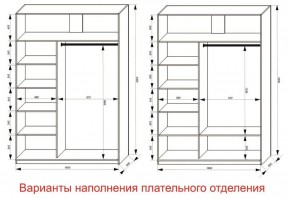 Шкаф-купе 1600 серии SOFT D1+D3+B2+PL1 (2 ящика+1штанга) профиль «Графит» в Игриме - igrim.ok-mebel.com | фото 6