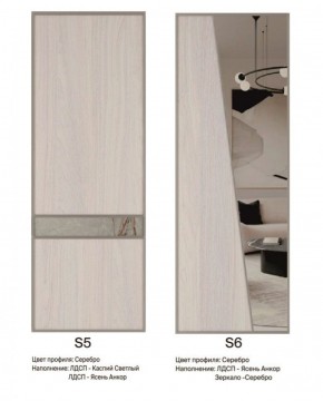 Шкаф-купе 1950 серии SILVER S6+S1+S6Z B22+PL1 (по 2 ящика лев/прав+1 штанга) профиль «Серебро» в Игриме - igrim.ok-mebel.com | фото 13