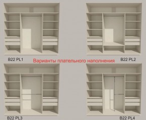 Шкаф-купе 2400 серии SOFT D2+D7+D3+B22+PL2 (по 2 ящика лев/прав+1штанга+1полка) профиль «Графит» в Игриме - igrim.ok-mebel.com | фото 6