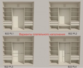 Шкаф-купе 2400 серии SOFT D7+D3+D3+B22+PL4 (по 2 ящика лев/прав+2штанги) профиль «Капучино» в Игриме - igrim.ok-mebel.com | фото 6