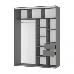 Шкаф-купе Крафт-6 1.6 м ШКК-06 (графит) в Игриме - igrim.ok-mebel.com | фото 2
