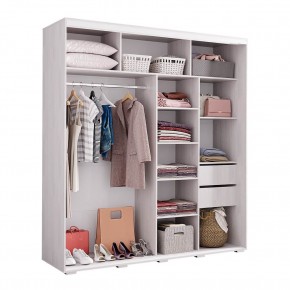 Шкаф-купе Крафт-6 1.6 м ШКК-06 (ясень белый) в Игриме - igrim.ok-mebel.com | фото 2
