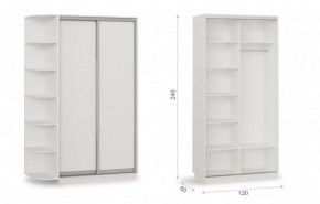 Шкаф-купе Тетрис 120/240 (ДД) Белый жемчуг в Игриме - igrim.ok-mebel.com | фото