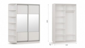 Шкаф-купе Тетрис 140/220 (КК) Белый жемчуг в Игриме - igrim.ok-mebel.com | фото