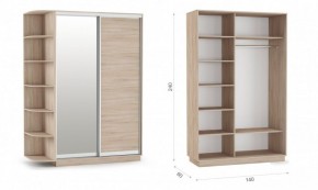 Шкаф-купе Тетрис 140/240 (ДЗ) Дуб сонома в Игриме - igrim.ok-mebel.com | фото