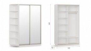 Шкаф-купе Тетрис 140/240 (ЗЗ) Белый жемчуг в Игриме - igrim.ok-mebel.com | фото 1