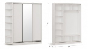 Шкаф-купе Тетрис 180/240 (ДЗД) Белый жемчуг в Игриме - igrim.ok-mebel.com | фото 1