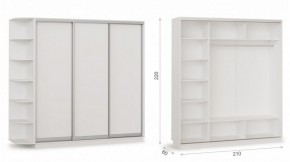 Шкаф-купе Тетрис 210/220 (ДДД) Белый жемчуг в Игриме - igrim.ok-mebel.com | фото