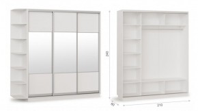 Шкаф-купе Тетрис 210/240 (ККК) Белый жемчуг в Игриме - igrim.ok-mebel.com | фото