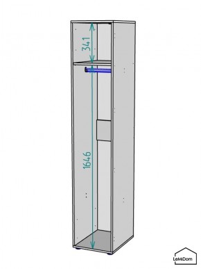 Шкаф Linnea MHR-1 2050х400х510 (Белый-М 11.1.2) в Игриме - igrim.ok-mebel.com | фото 3